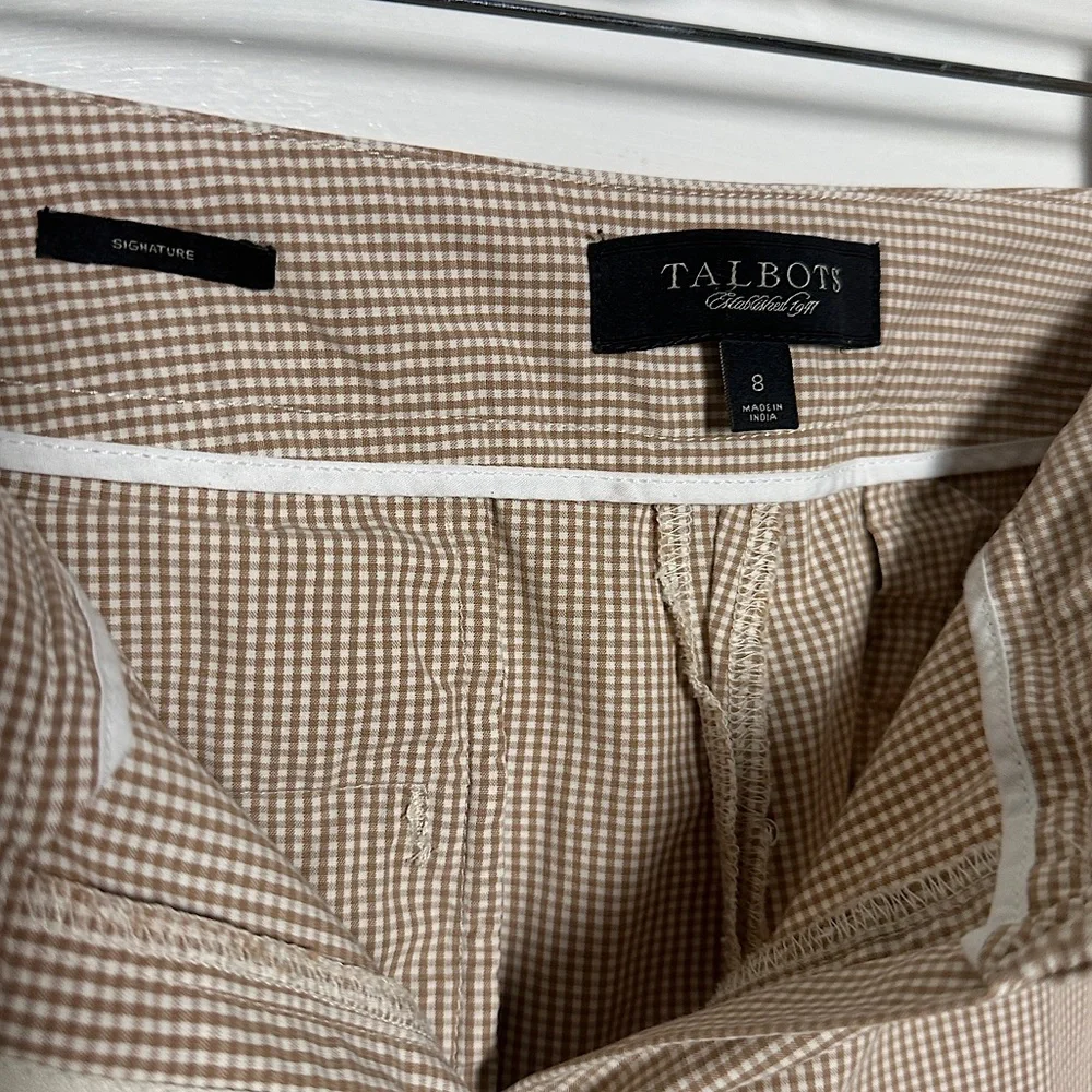 3/$20💥 Talbots‎ Signature Ankle Pants Plaid Chinos Cotton Preppy Preppy 8